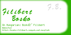 filibert bosko business card